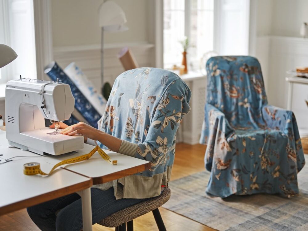 Szycie pokrowca na krzesło