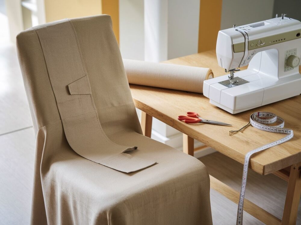 Warsztat krawiecki z krzesłem