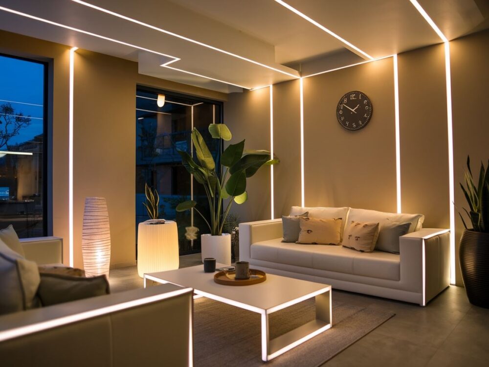 aranżacja światła led