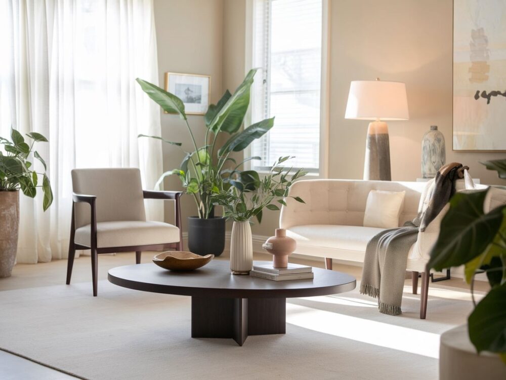 ciemny stolik kawowy