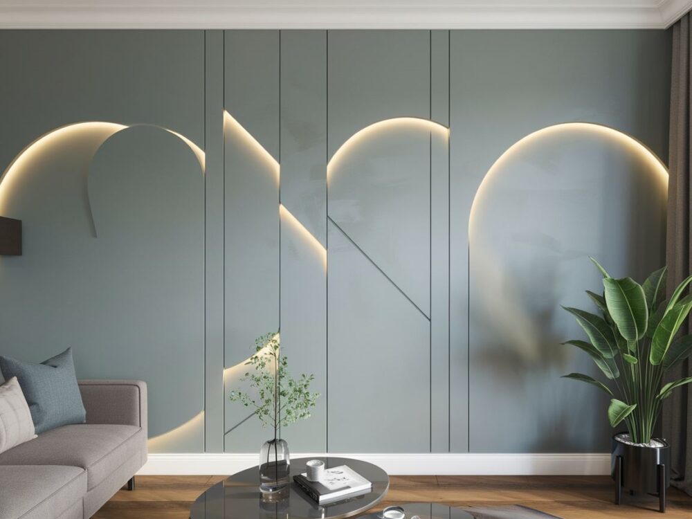 efekt lustra na ścianie