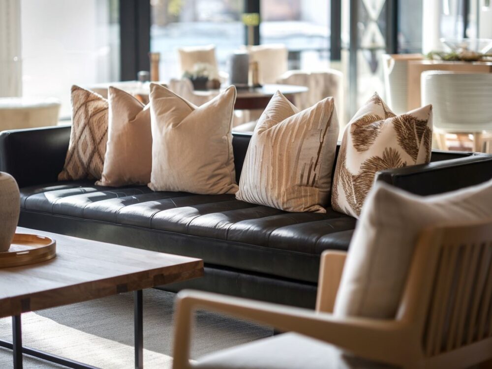 elegancka sofa z poduszkami