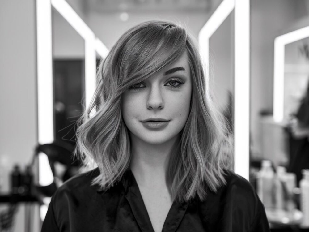 fryzura do pociągłej twarzy