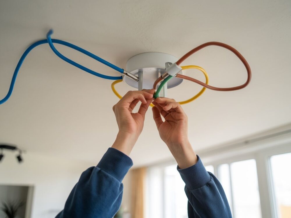 instalacja lampy sufitowej krok po kroku