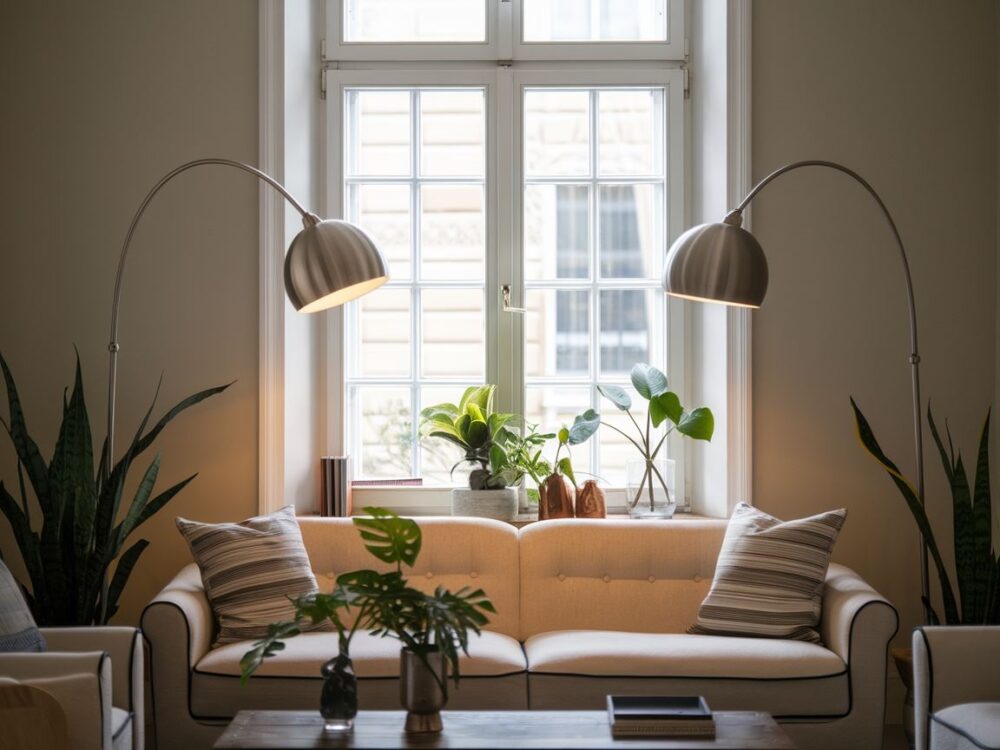 lampy stojące do dekoracji salonu