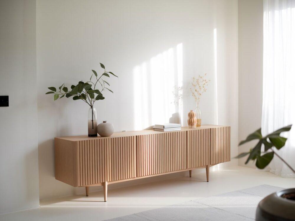 mebel z ryflowanym frontem