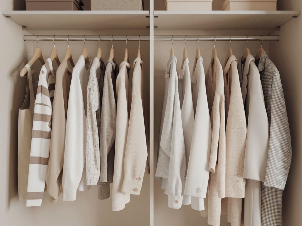 minimalistyczna szafa kapsułowa