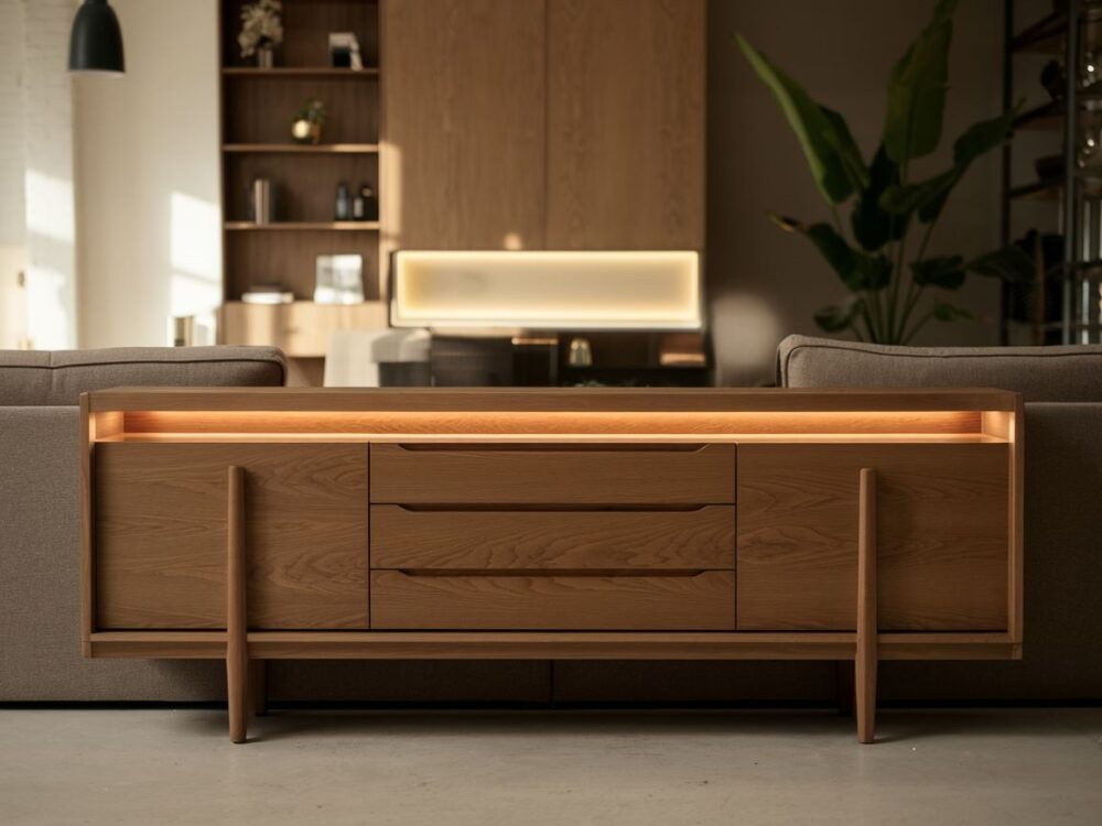 nowoczesna komoda w salonie