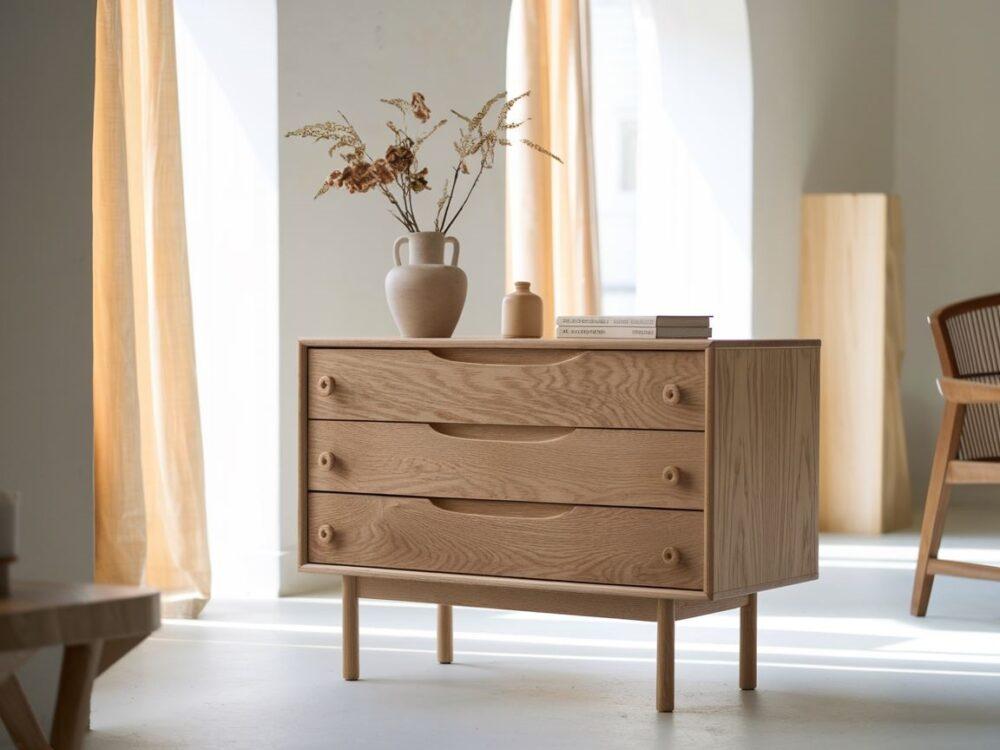 nowoczesna komoda w salonie