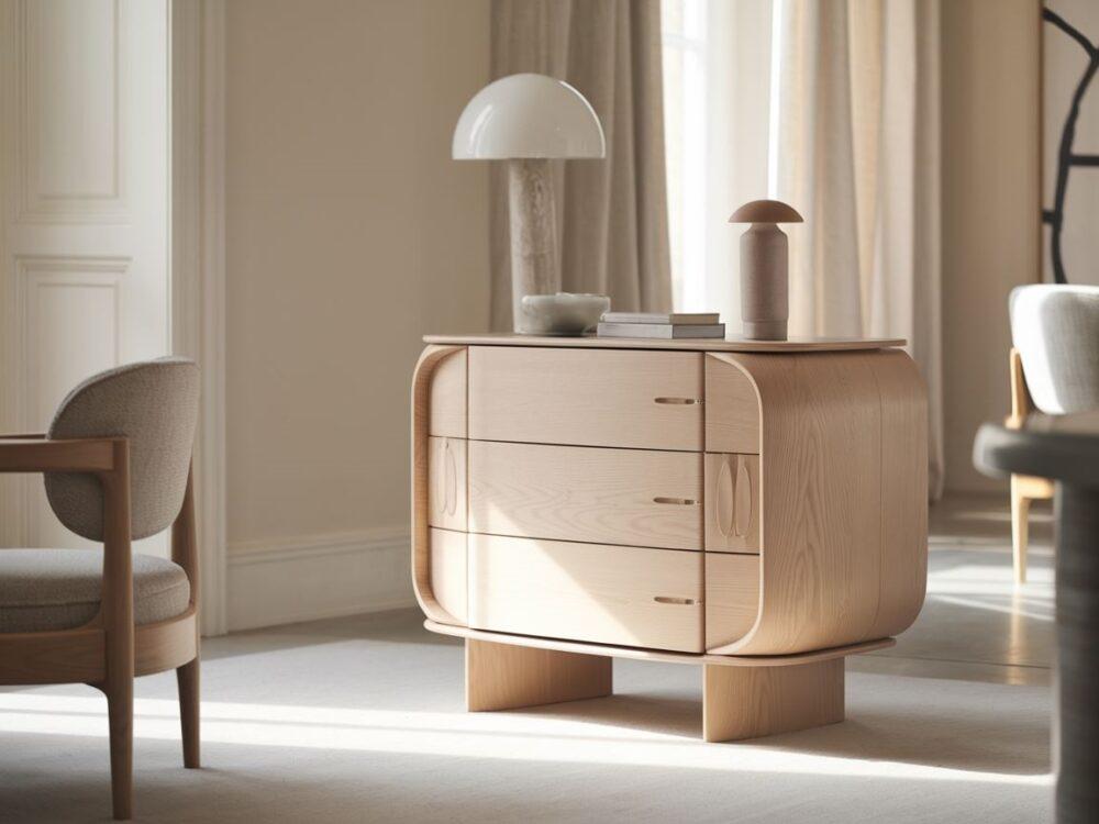 nowoczesna komoda z drewna