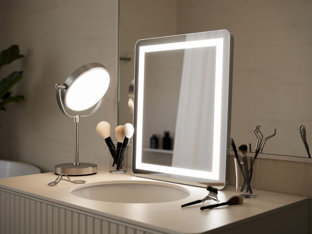 nowoczesna lampa do makijażu