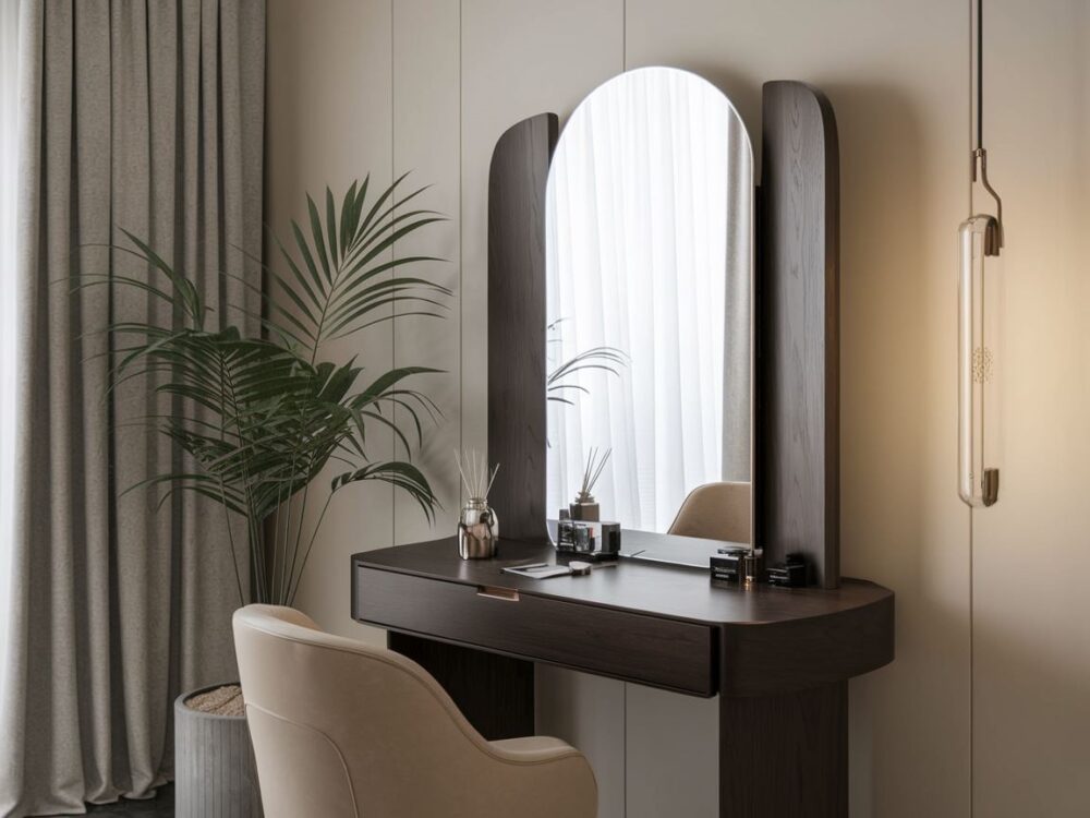 nowoczesna toaletka z lustrem