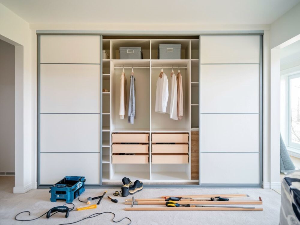 półki w szafie wnękowej