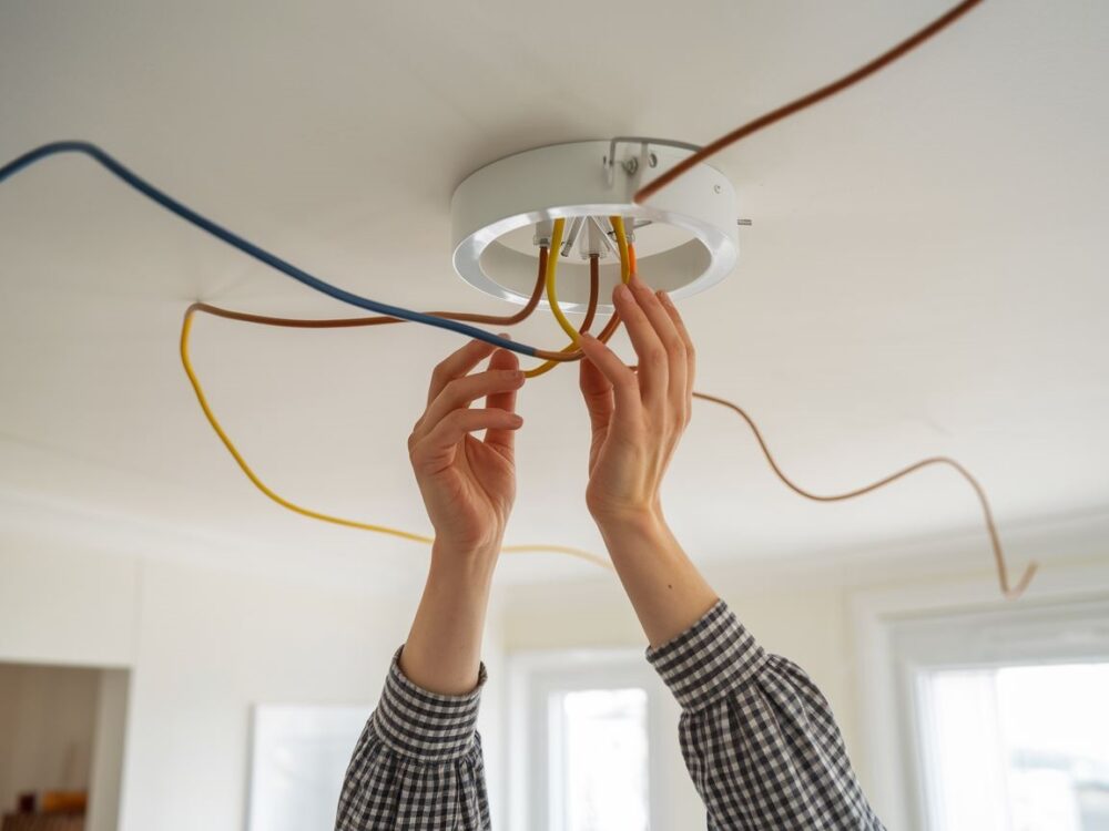 przewody elektryczne brązowy niebieski żółtozielony