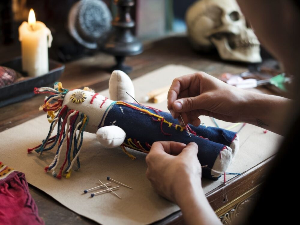 przybory do tworzenia lalek voodoo