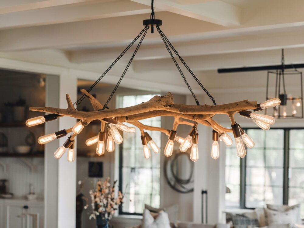 ręcznie robiony żyrandol