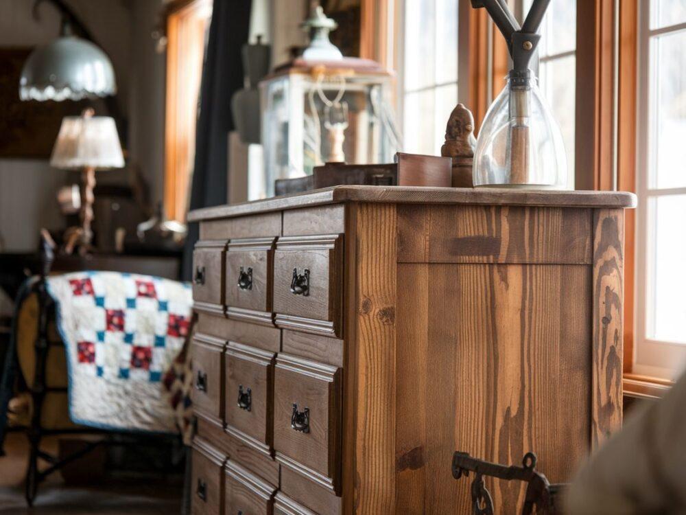 szuflady w stylu rustykalnym