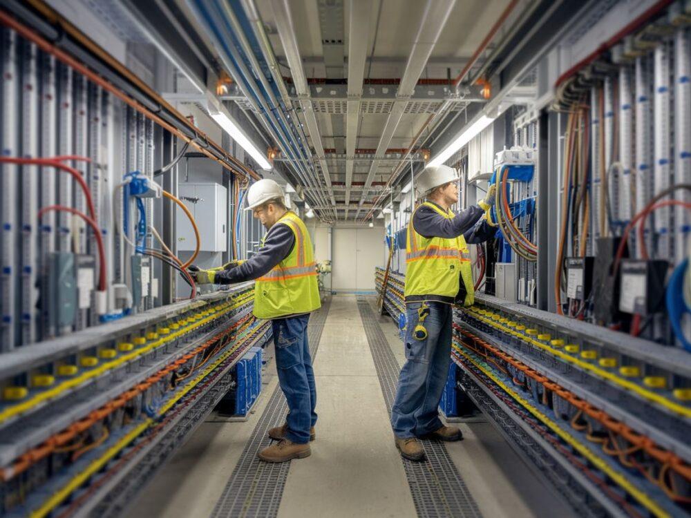 szynoprzewód na suficie