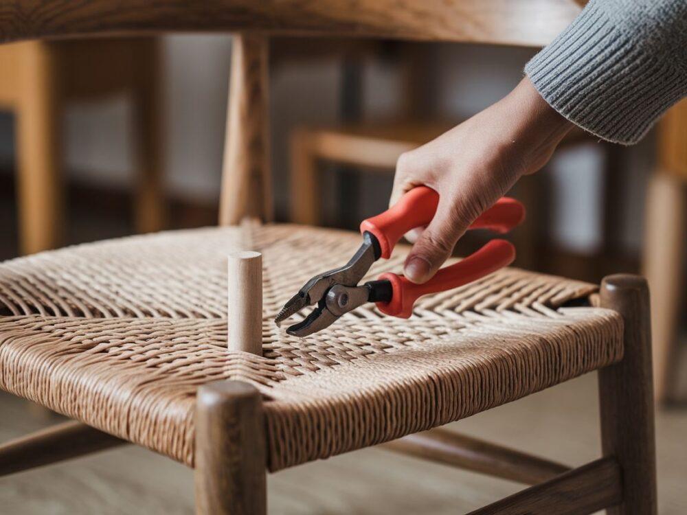 zbliżenie na kołek w meblu