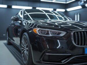 Auto z odświeżonym lakierem w profesjonalnym studiu